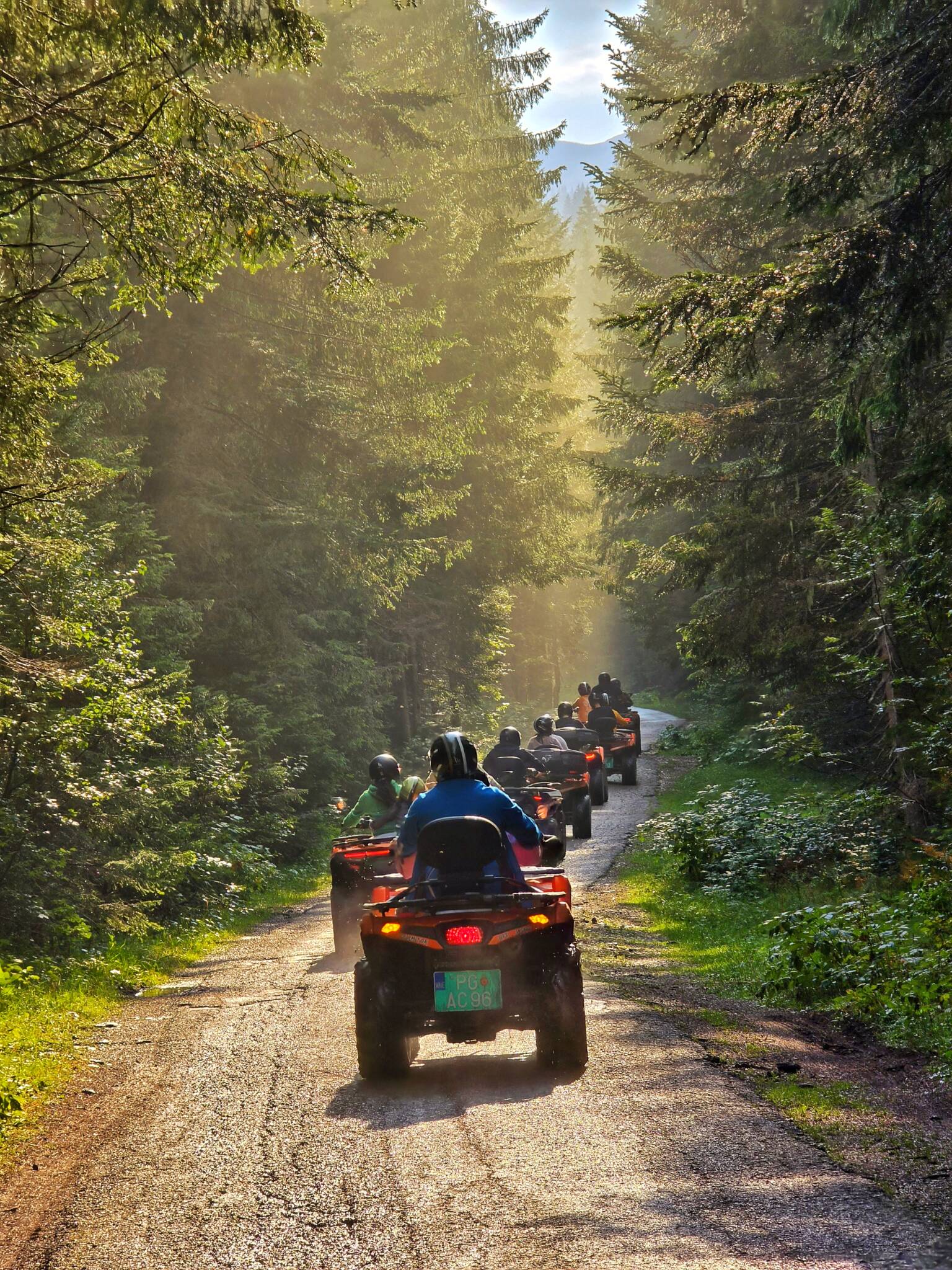 Mountain acitivty, riding quads