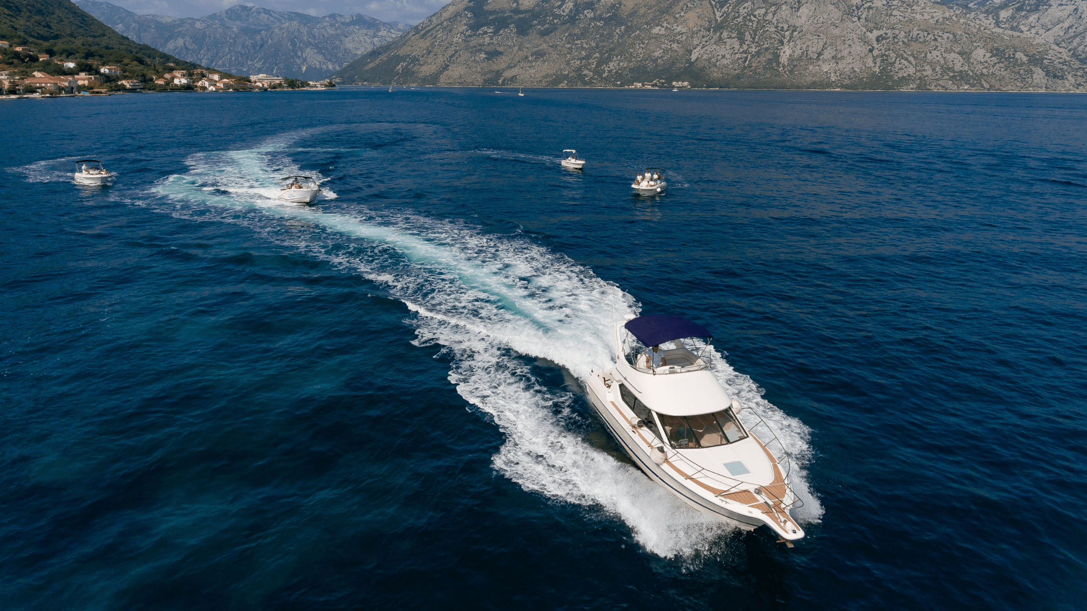 Skipper steers a boat