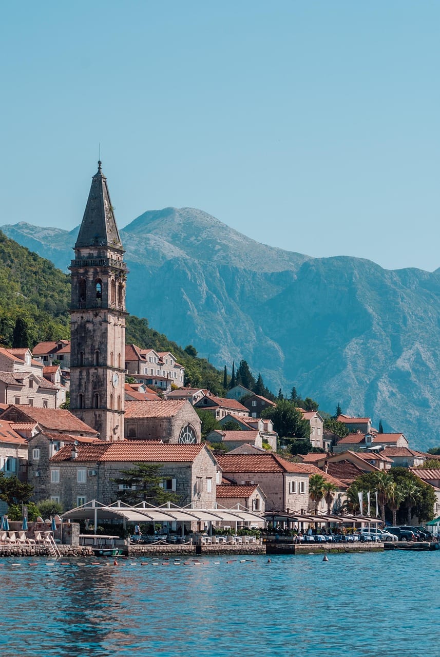 kotor, cove, city, monuments, montenegro, island, nature, sea, ocean